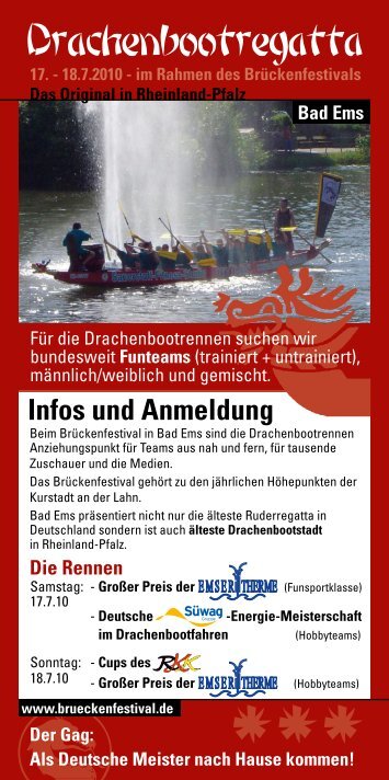 Infos und Anmeldung - Bad Emser BrÃ¼ckenfestival