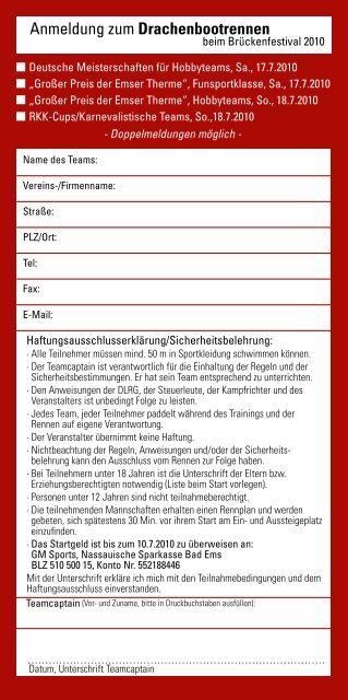 Infos und Anmeldung - Bad Emser BrÃ¼ckenfestival