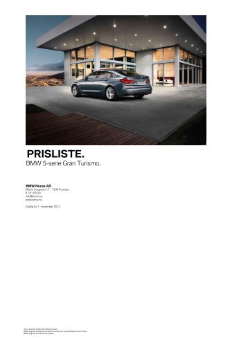 prisliste. - BMW