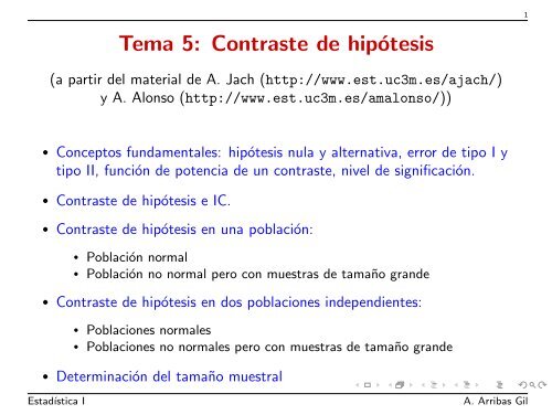 Tema 5: Contraste de hipótesis
