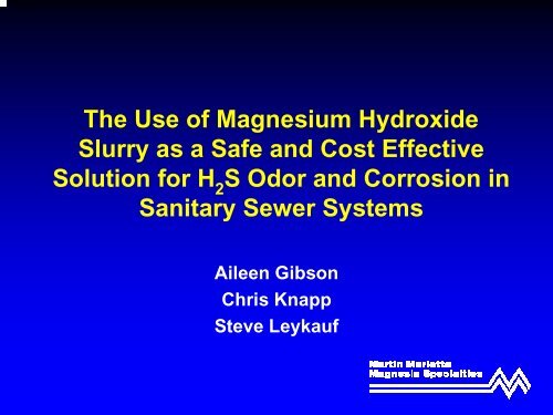 Magnesium Hydroxide Slurry: A Safe, Cost Effective Solution for ...