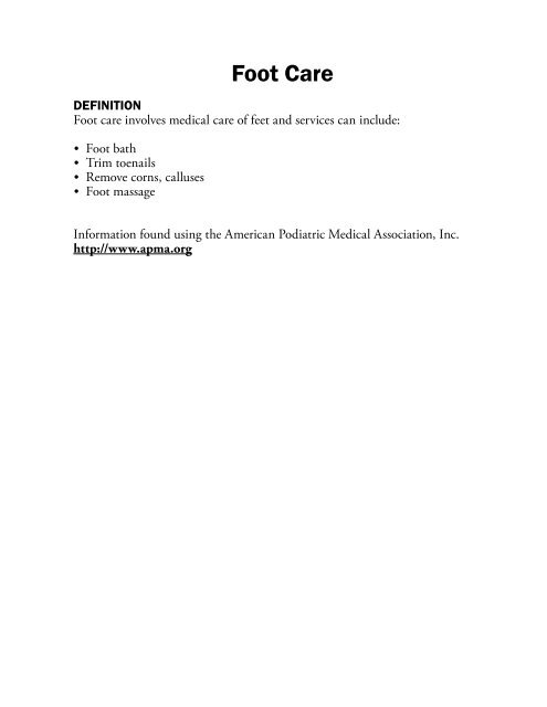 foot care definition foot care definition