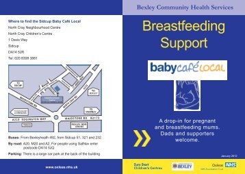 Breastfeeding support leaflet - Oxleas NHS Foundation Trust