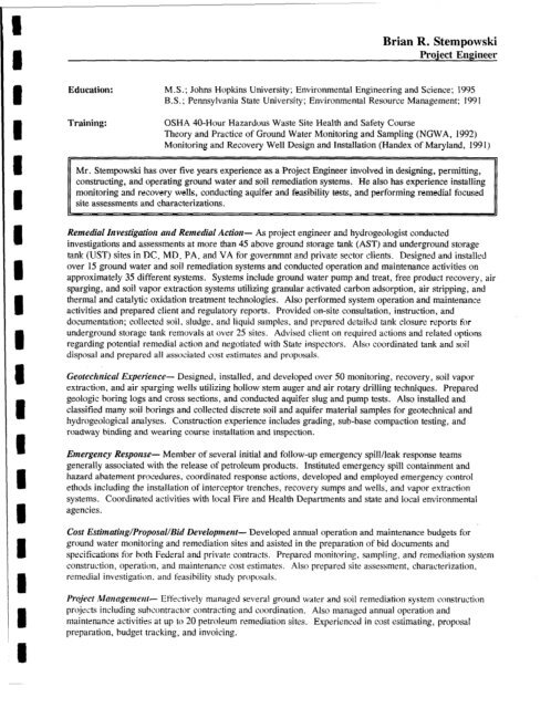 ea engineering: report: remedial action engineering work plan for ...