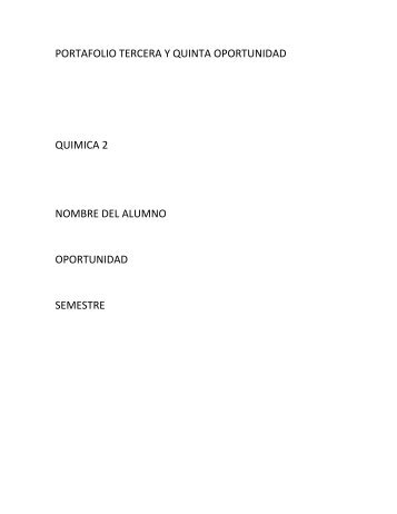 portafolio tercera y quinta oportunidad quimica 2 ... - Preparatoria 22