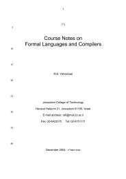 Course Notes on Formal Languages and Compilers