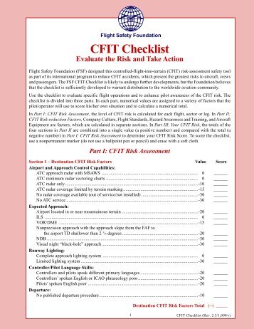 CFIT Checklist (English Version) - Leonardo