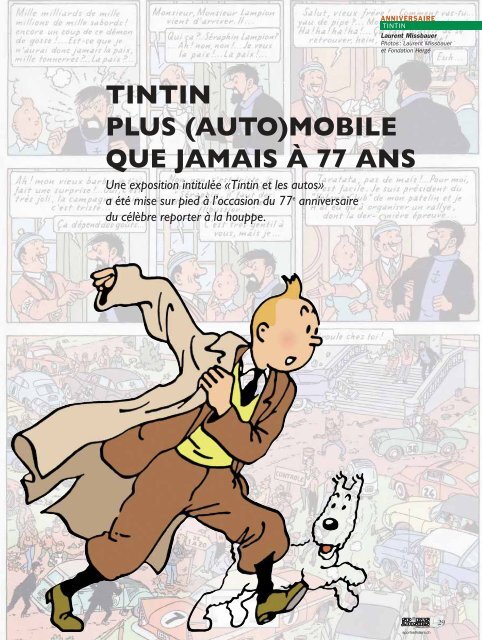 TINTIN PLUS (AUTO)MOBILE QUE JAMAIS Ã 77 ANS - Magazine ...