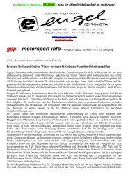 motorsport-info - gerd plietsch presse