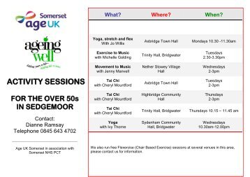 ACTIVITY SESSIONS - Zing Somerset