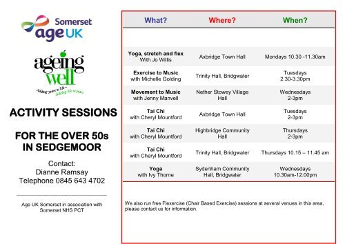 ACTIVITY SESSIONS - Zing Somerset