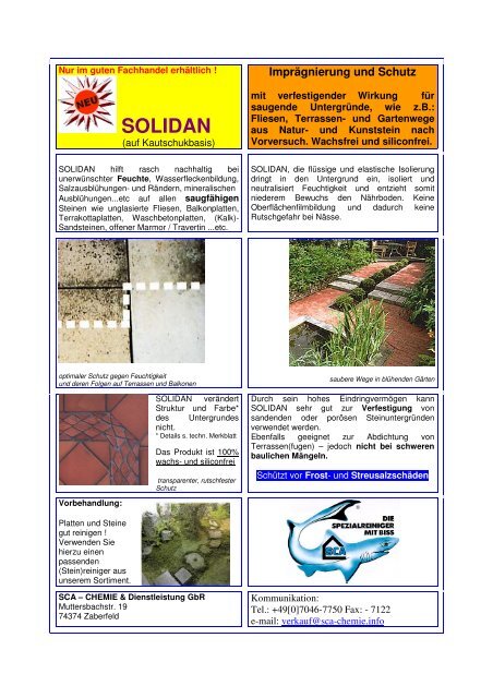 SOLIDAN - SCA Chemie & Dienstleistung GbR