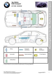 Rettungskarte für 3er-Reihe E36 Compact