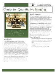 Center for Quantitative Imaging - EMS Energy Institute