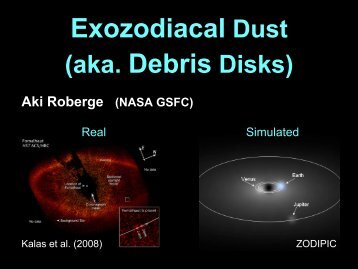 Aki Roberge (NASA GSFC) Exozodiacal Dust (aka. Debris Disks)