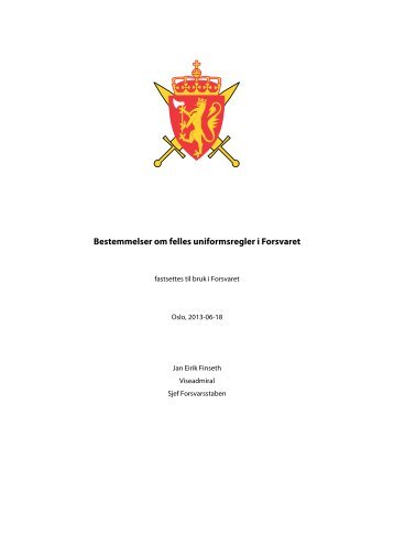 Bestemmelser om felles uniformsregler i Forsvaret