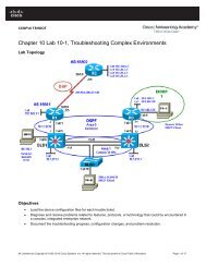 Chapter 3 Lab A - Securing Administrative Access Using AAA and ...