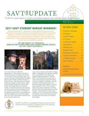 Click on the image to read the recent newsletter. - Eblast - SAVT ...