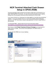 Ncr Printer Driven Cash Drawer Setup In Opos Rsm