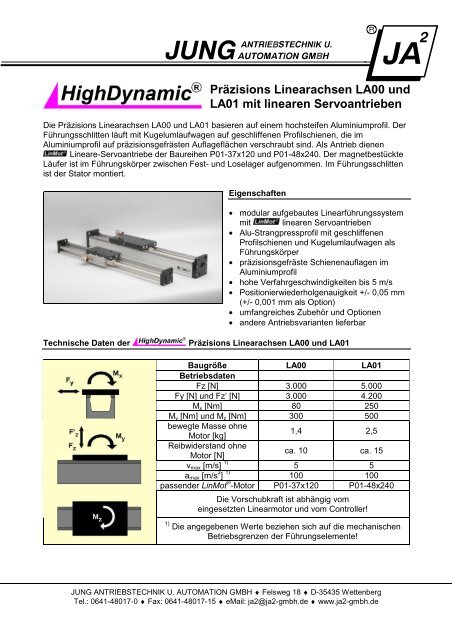 Lineare Direktantriebe aus einer Hand â 11 N bis 12.750 N ...