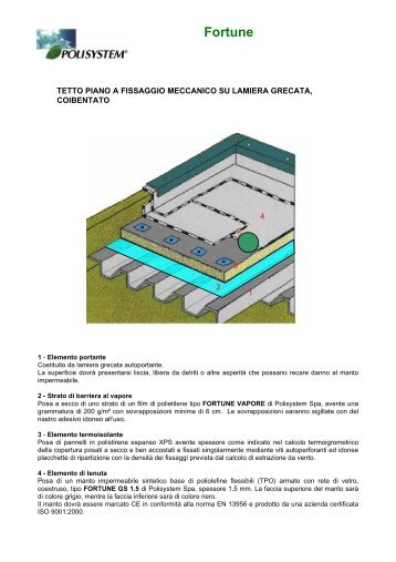 TETTO PIANO A FISSAGGIO MECCANICO SU LAMIERA GRECATA ...