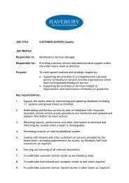 JOB TITLE CUSTOMER ADVISOR (Assets) JOB PROFILE ...