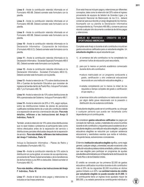 INSTRUCCIONES PLANILLA LARGA 2010 - Departamento de ...