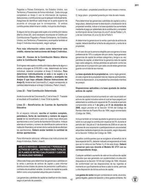 INSTRUCCIONES PLANILLA LARGA 2010 - Departamento de ...