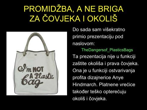 PROMIDÅ½BA, A NE BRIGA ZA ÄOVJEKA I OKOLIÅ  - FSB