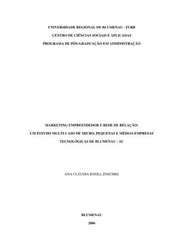 Marketing empreendedor e rede de relaÃ§Ã£o - Departamento de ...