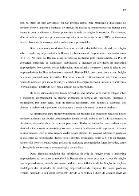 Marketing empreendedor e rede de relaÃ§Ã£o - Departamento de ...