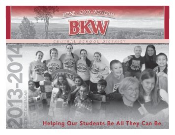 The 2013-14 calendar is now available - Berne-Knox-Westerlo ...
