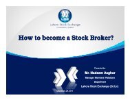 How to become a Stock Broker? - Lahore Stock Exchange