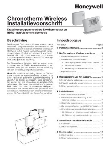 Chronotherm Wireless Installatievoorschrift - Warmteservice