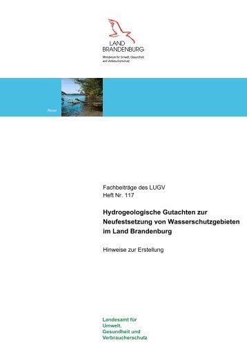 Hydrogeologische Gutachten zur Neufestsetzung von ... - LUGV