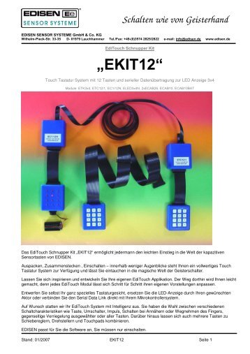 Schalten wie von Geisterhand - EDISEN SENSOR SYSTEME