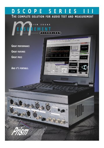 dScope Series III - Test and Measurement - Prism Sound