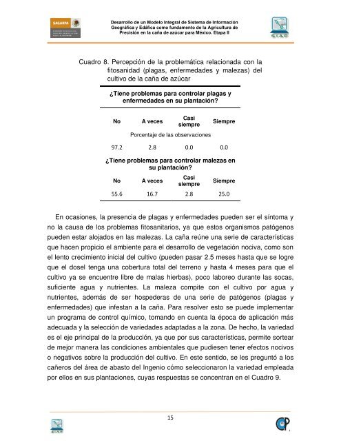 Diagnostico, modelaje y recomendaciones - Etapa II