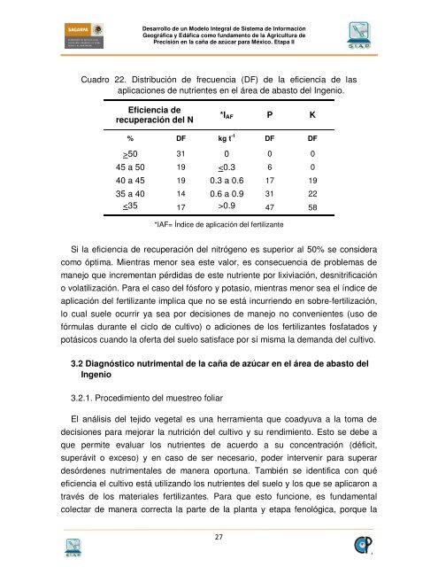 Diagnostico, modelaje y recomendaciones - Etapa II