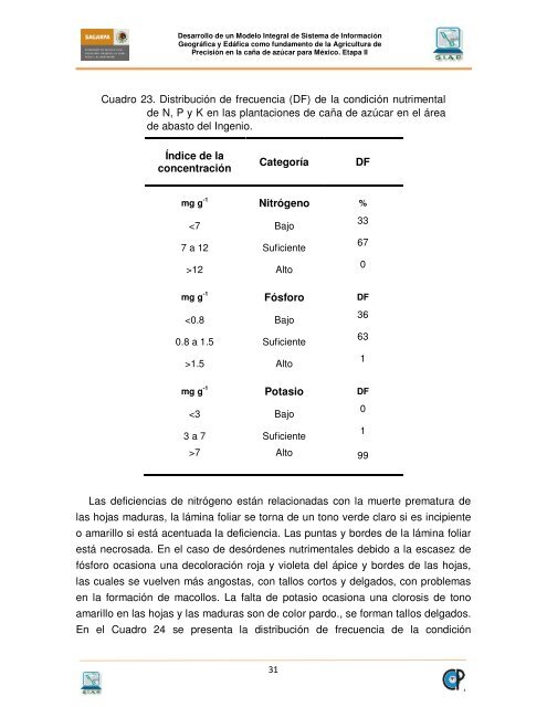 Diagnostico, modelaje y recomendaciones - Etapa II