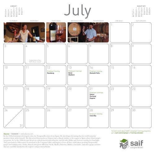 CN Calendar 2011 - SAIF Corporation