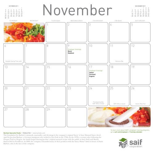 CN Calendar 2011 - SAIF Corporation