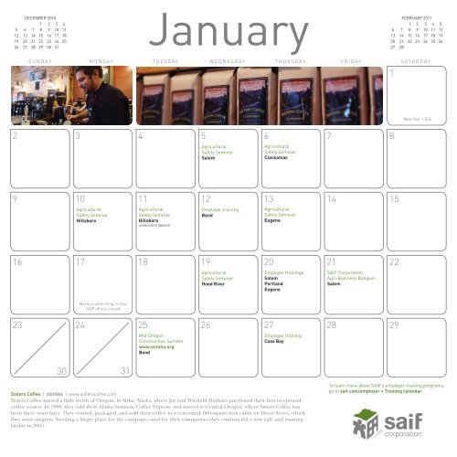 CN Calendar 2011 - SAIF Corporation