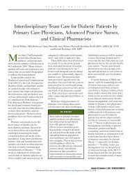 Interdisciplinary Team Care for Diabetic Patients ... - Clinical Diabetes