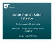 aspern Vienna's Urban Lakeside - Europe Green Building Forum
