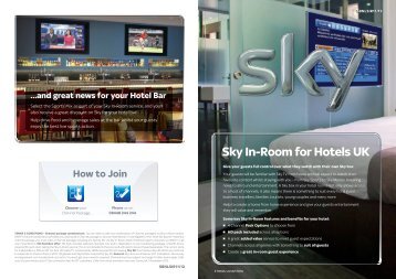 For more information, see the Sky in Room Flyer.