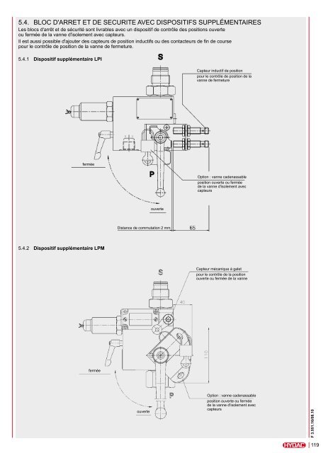 Bloc d'arrêt et de sécurité SAF/DSV - Faure automatisme