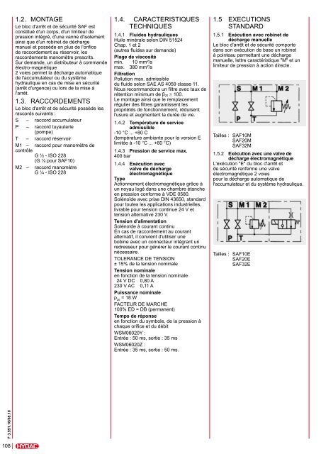 Bloc d'arrêt et de sécurité SAF/DSV - Faure automatisme