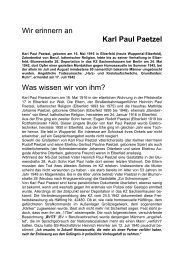 Karl Paul Paetzel - BÃ¼ndnis 90/Die GrÃ¼nen Ratsfraktion Wuppertal
