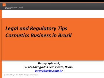 Legal and Regulatory Tips Cosmetics Business in Brazil